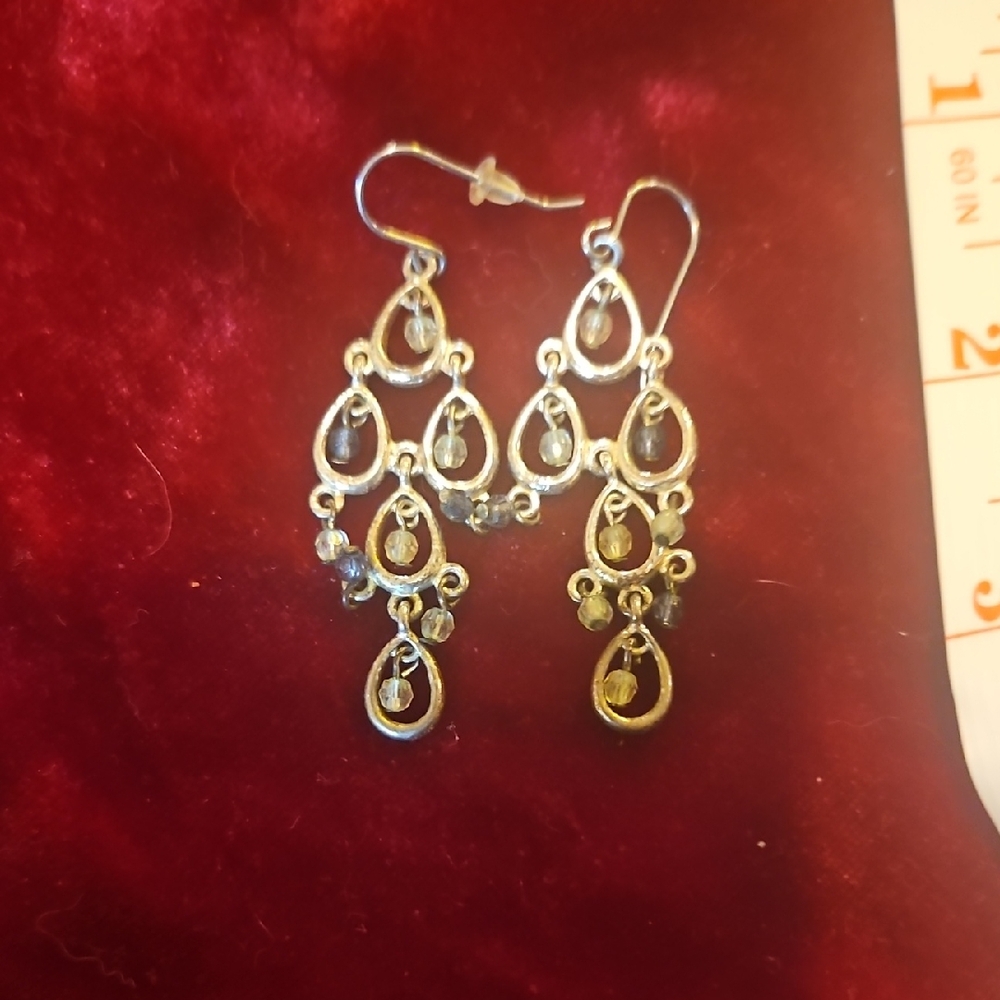 Elegant Silver Chandelier Earrings